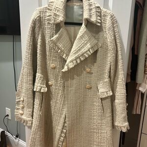 Beth Bowley Textured Cream Trench Coat